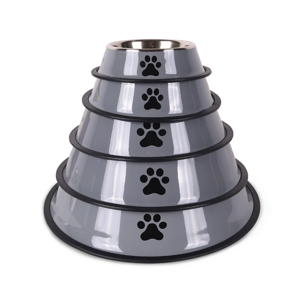 Rugged Steel Pet Bowl