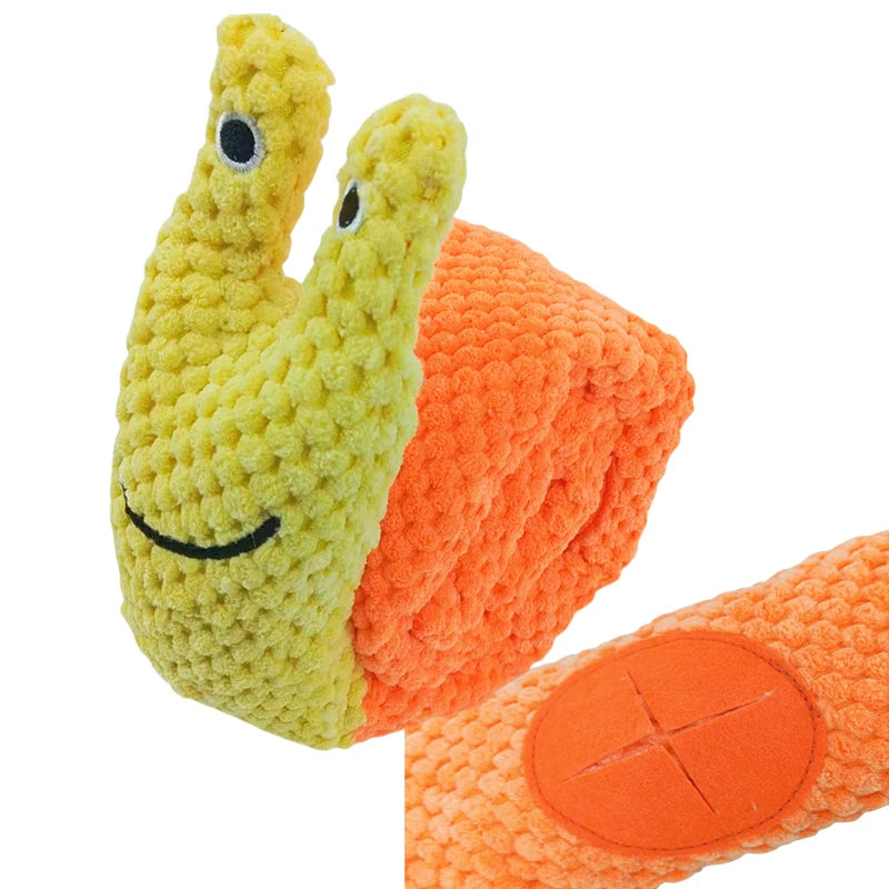 Foldable Snail Puzzle Dog Toy