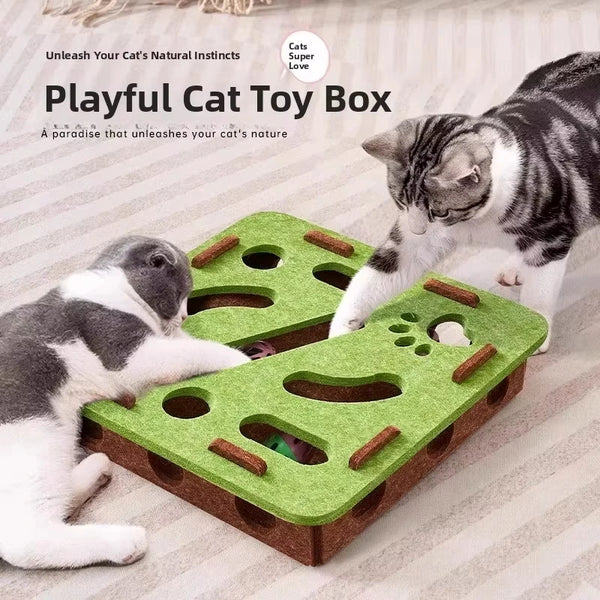 Active Felt Cat Puzzle Box