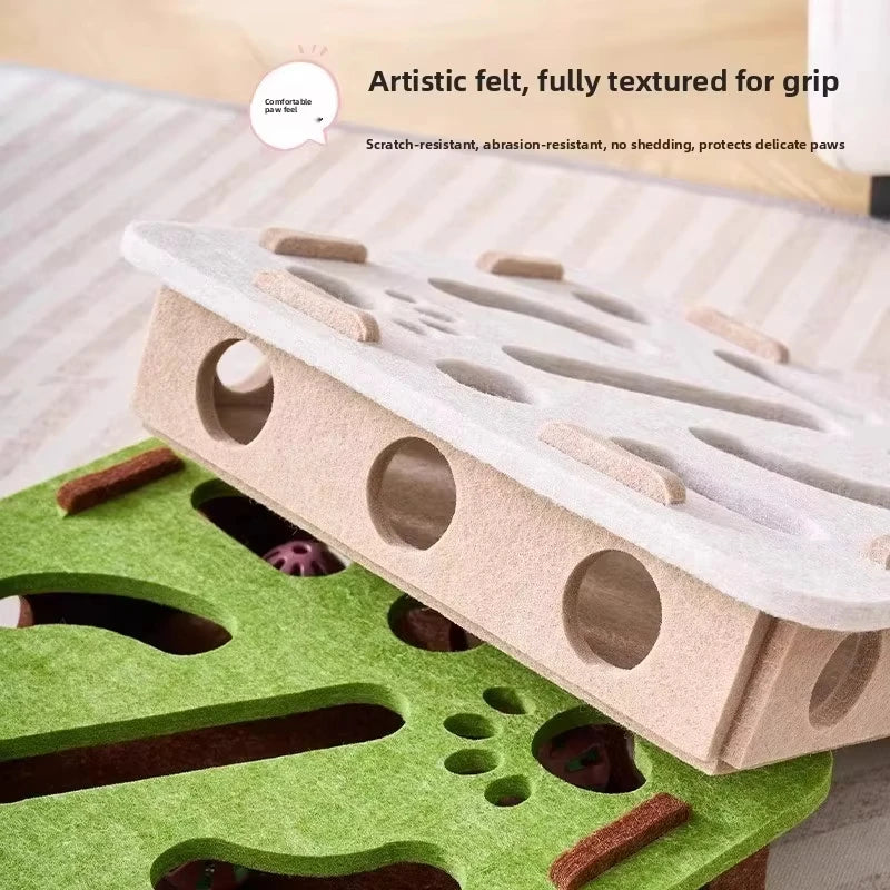 Active Felt Cat Puzzle Box